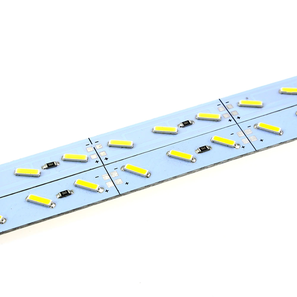 

10 шт., яркий светодиодный светильник SMD 7020, 36 светодиодов, 50 см, 12 в пост. Тока