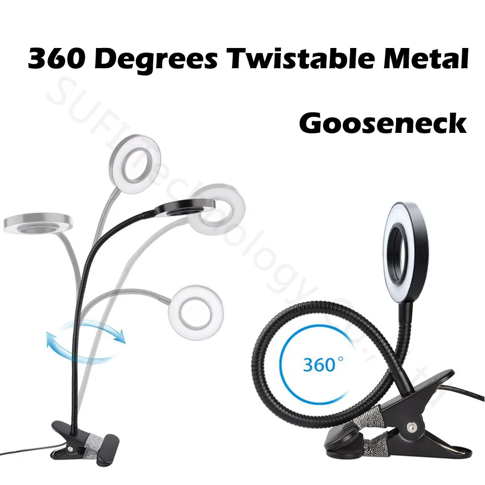 Diameter 6mm LED Serpentine Tube Desk Lamp Hose LED Gooseneck 10/20/30CM Flexible Light Holder M6 M8 M10 Screw Metal Pipe