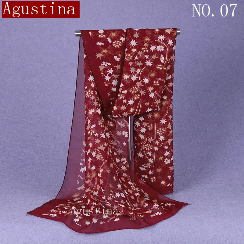 Chiffon plant floral Women Scarf fashion Star Scarves ladies print ponchos designer luxury brand stoles schal shawls and Hijab