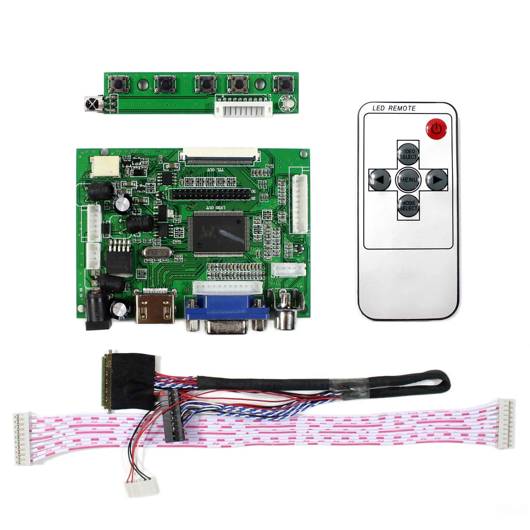 HD MI 2AV VGA LCD Board For 10.1