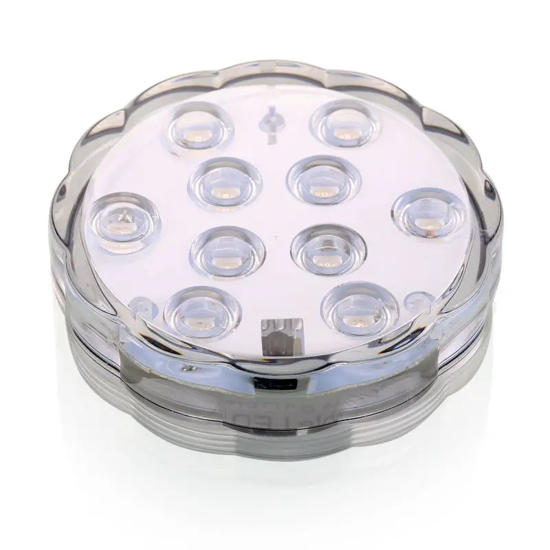 

1pc/Lot Free Shipping 4 Colors-changing Programs 10pcs RGB Flower Submersible Floralite Base with 24 Keys Remote Controller