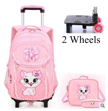 kids School backpack On wheels Children School Rolling backpacks bag for kids wheeled backpack bag for Girls school Trolley bags