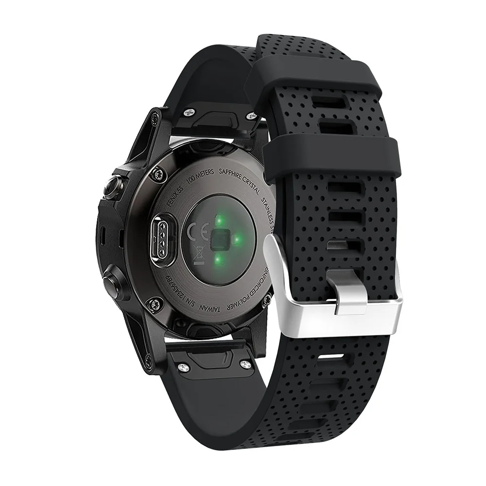 Behua pulseira de relógio 20mm, pulseira para relógio garmin fenix 5S plus 6s 6s pro com liberação rápida de silicone e fácil ajuste