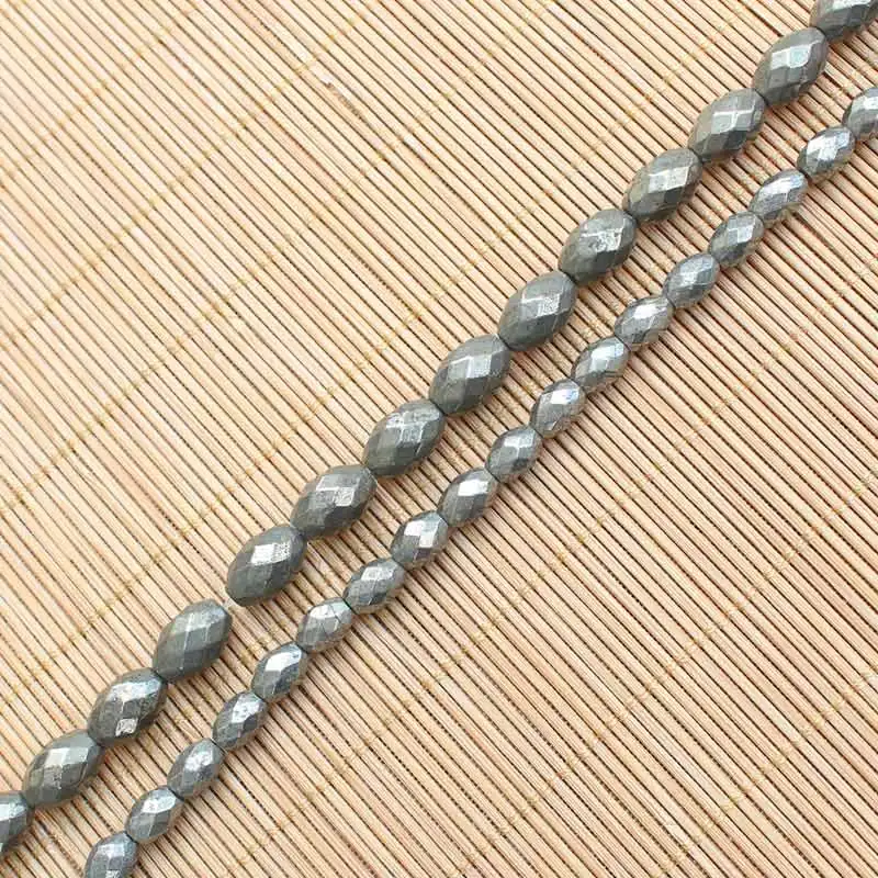 Natural Pyrite Faceted Oval shape Beads 15inch per strand,For DIY Jewelry Making !We provide mixed wholesale for all items!