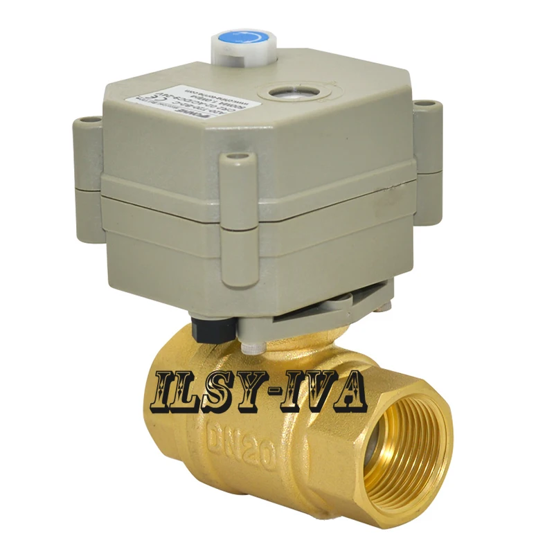 DN20 DC12V Motorized ball valve,brass 2way 3/4