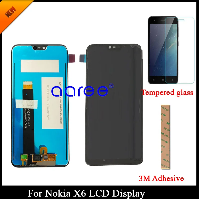 

100% tested Grade AAA LCD Display For Nokia X6 LCD For Nokia X6 2018 TA-1109 Display LCD Screen Touch Digitizer Assembly