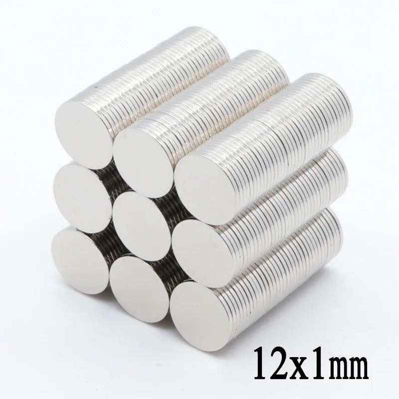 500pcs 12x1 mm N35 Super Strong Powerful Disc NdFeB Rare Earth Magnet 12*1 mm Round Neodymium Magnets 12mm x 1mm