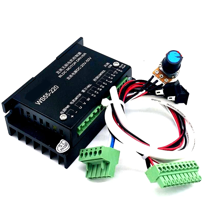 WS55-220 DC Motor Driver Controller 48V 500W CNC Brushless Spindle BLDC Motor Driver Controller 20000RPM High quality