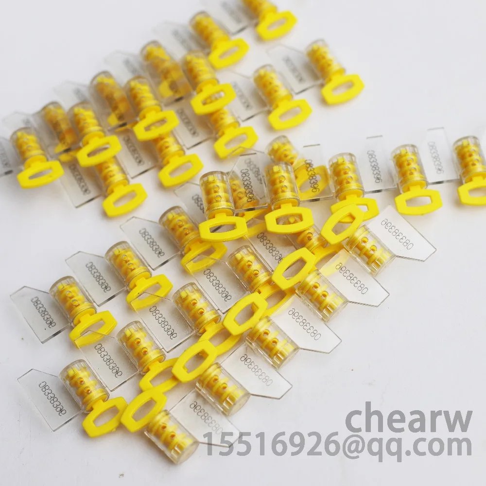 100pieces meter seals plastic seals /one hundred a bag company signs and number guard water electronic laser