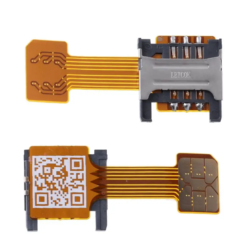 SIM Card Adapter Converter Standby Flex Cable Dual SIM + Micro SD Two-in-one Horizontal for Android Sim Card Extension Dropship