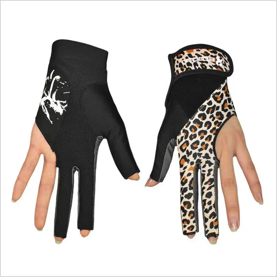 1 Piece Boodun Billiard Pool Shooters 3 Fingers Left Hands Gloves Billiard Glove Snooker instruments Billiard Accessories