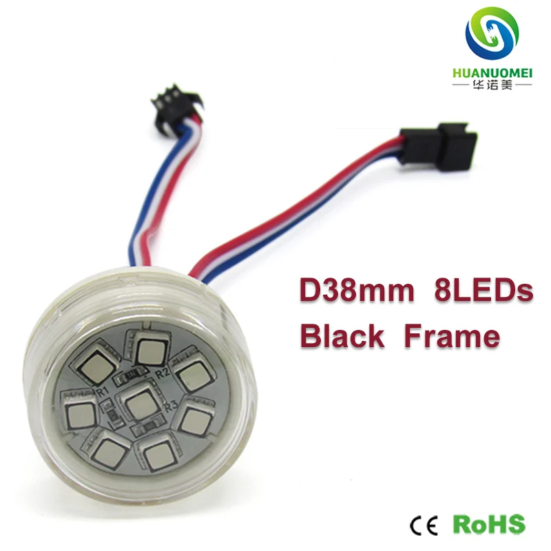 38mm 8LED UCS1903 Full Color LED Pixel Light 12V Module 5050 SMD RGB Smart Addressable Digital Bulb Lamp Lighting Sign Modules