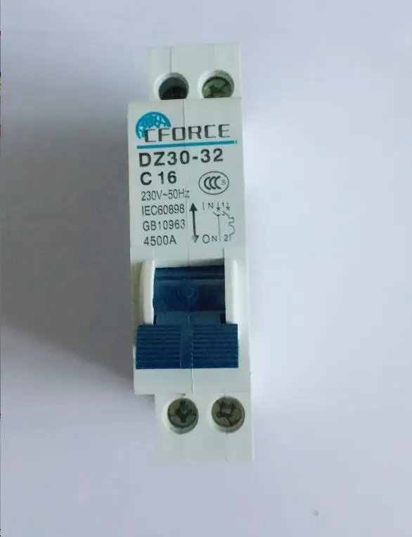 DZ30-32 AC230V 4500A 1P+N household DPN miniature circuit breaker protect air swit 10A 16A 20A 25A 32A