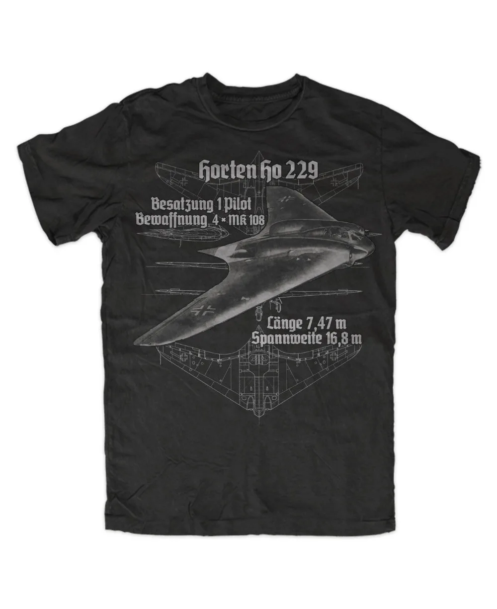 Horten Ho229 Hoarding Ho229 Premium T-Shirt Aviation Flying Wing Men 2019 Summer Tops Tees Shirt Logo