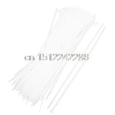 100Pcs 400mm Length UV Resistant White Nylon Cable Zip Wire Tie