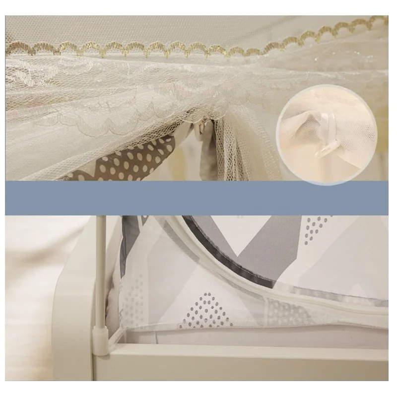 1 Piece 0.9m Mosquito Net For Dormitory Students Bunk Bed Kids Small Bed Mongolian Yurt Mosquito Net With Lace Decor 3 Colors