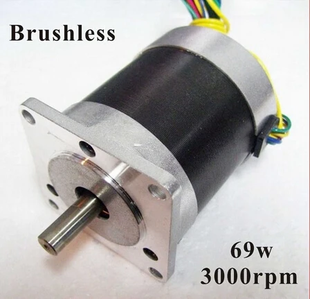 24V BLDC 57mm Brushless DC Motor 69W 3000rpm BLDC Motor 3Phase 0.22N.m