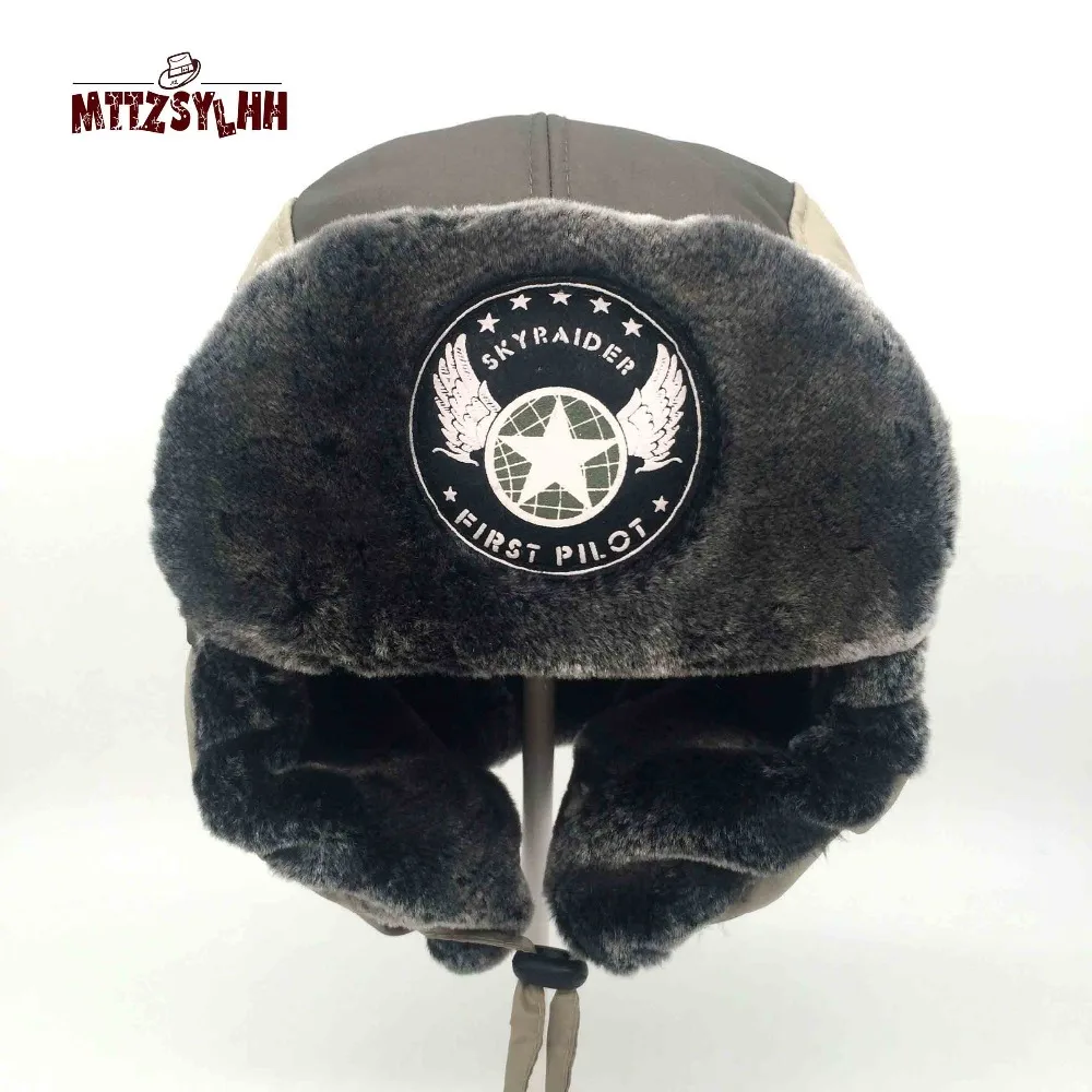 MTTZSYLHH Boy winter badge aviator hat material light fabric soft worker high quality guaranteed free shipping boy warm winter