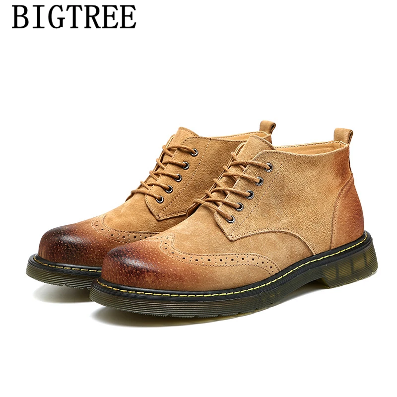 Desert Boots Brogue Shoes Men Casual Boots Men Ankle Boots Designer Shoes Men High Quality Brand Fashion Shoes 2024 Ayakkabi