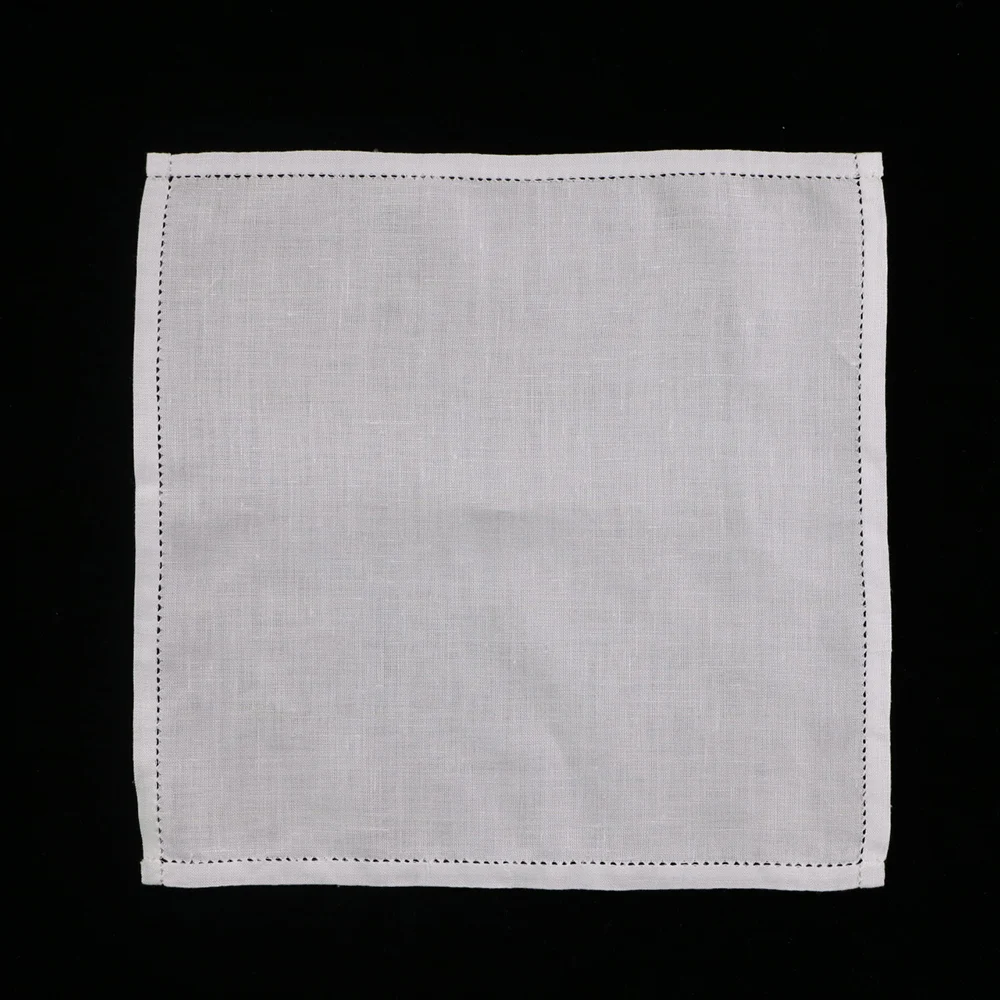 S010: 1 piece White  linen hanky wedding hankie  Handmade  Drawnwork  handkerchief