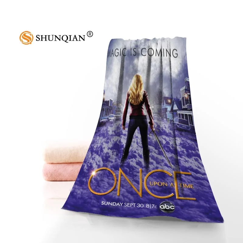 Custom Once Upon a Time Towel Printed Cotton Face/Bath Towels Microfiber Fabric For Kids Men Women Shower Towels