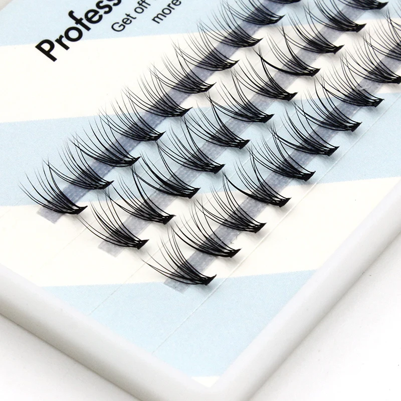 60Pcs/box Individual 6/8/10/12mm Thick C Curl Soft Natural False EyeLash Extensions Knot Grafting Fake Lashes