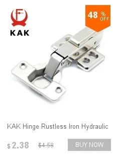 Kak Edelstahl Schrank Scharnier Reparatur platte 4-10 Pack Tür scharnier montiert Platte mit Schrauben Möbel Hardware Zubehör – Detail 3