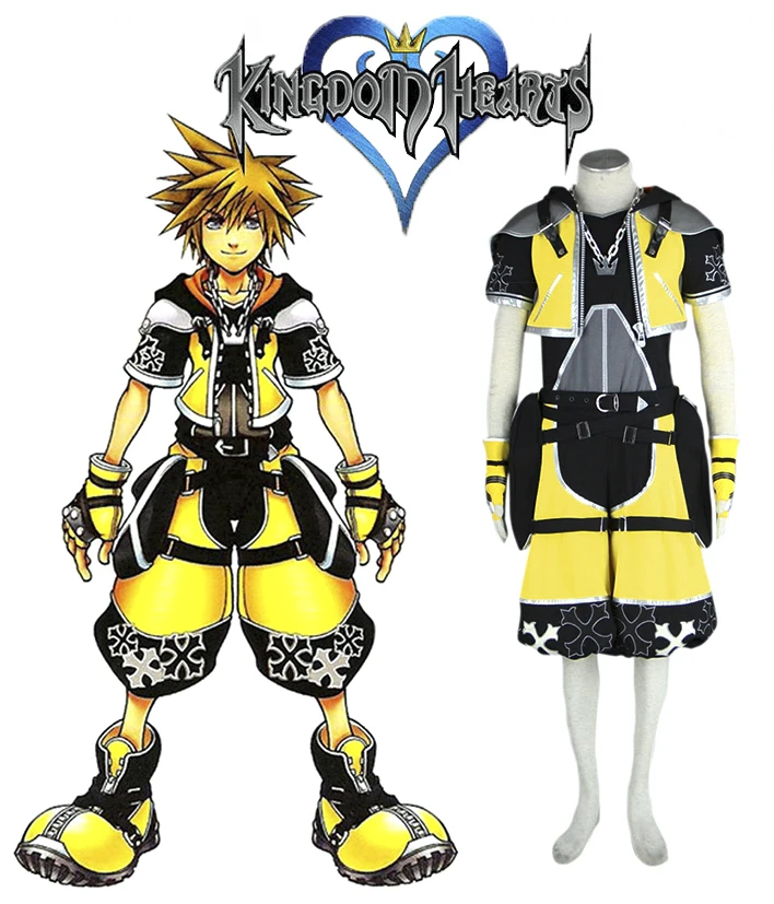 

Sora Yellow Uniform Cosplay Kingdom Hearts Sora Cosplay Costume Custom Made Any Size