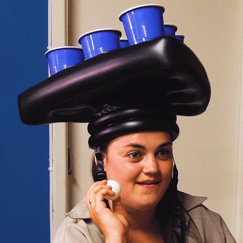 لعبة الصيف بركة حفلة قبعة قابلة للنفخ الكرة رمي لعبة قبعة قابلة للنفخ العائمة الصرف لعبة البيرة حفلة المنافسة لعبة اللعب #3