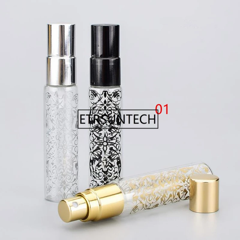 

10ml Mini Fashion Transparent Glass Perfume Bottle Portable Travel Perfume Atomizer Spray Bottle Cosmetic Container F1648