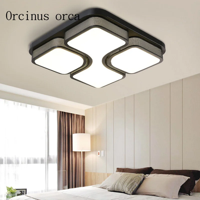 

Black/White Modern Led Ceiling Lights For Living Room Bedroom 95-265V Indoor lighting Ceiling Lamp Fixture luminaria teto