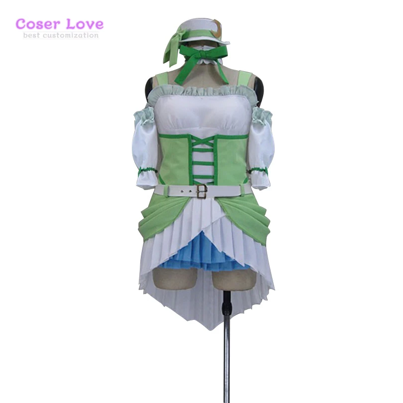 LOVELIVE Dancing stars on me Hoshizora Rin Green Cosplay Costume Halloween Carnaval Christmas Costume