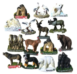 New Handmade Painted Alpen Zoo 3D Fridge Magnets Tourism Souvenirs Refrigerator Magnetic Stickers Gift