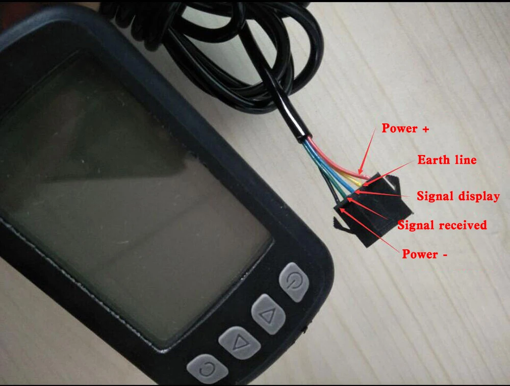 Mini LCD Display For Electric Bike 24V 36V 48V Scooter Motorcycle Speedmeter Waterproof Ebike Display With 5 Connector Wires