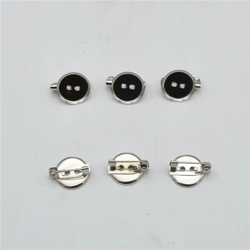 1000pcs 13mm Metal Brooch Round Clasps Pin Disk Findings Supplies Craft DIY Base Plate Silver for brooch