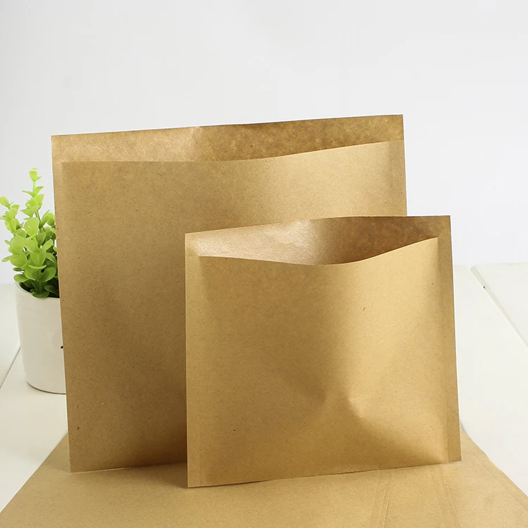 100Pcs/ Lot 16*17cm Greaseproof Baking Kraft Paper Pack Bag Snack Sandwich Biscuit Oil-Proof Craft Paper Storage Package Pouch