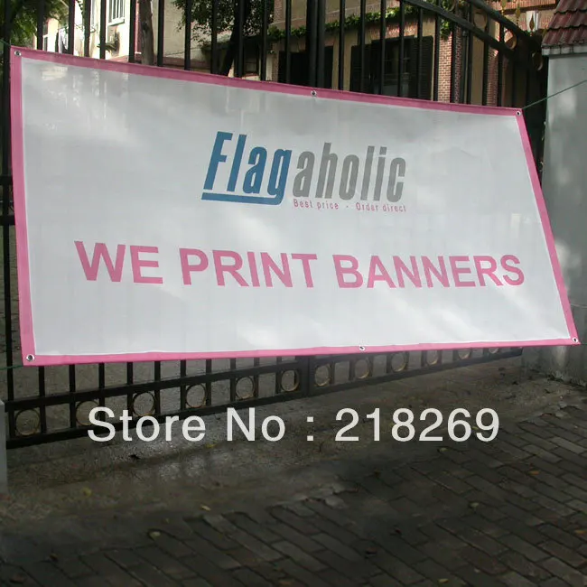 Outdoor High quality PVC vinyl Mesh Banner, with grommets or Ropes for Hang.(2pcs 1.8X0.9m Mesh banner,ship to Switzerland )