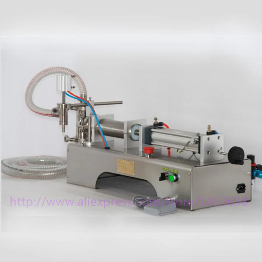 fully pneumatic filler liquid or paste filling machine, pneumatic, semi auto filler, single head liquid filler