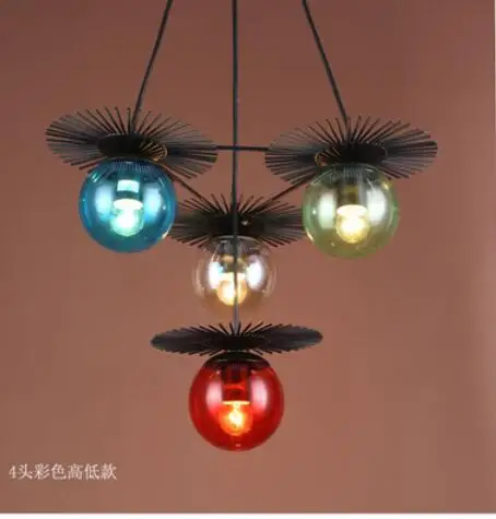 

Beanstalk Pendant Lights creative American minimalist Scandinavian LED retro iron glass ball dining room single head LU724198