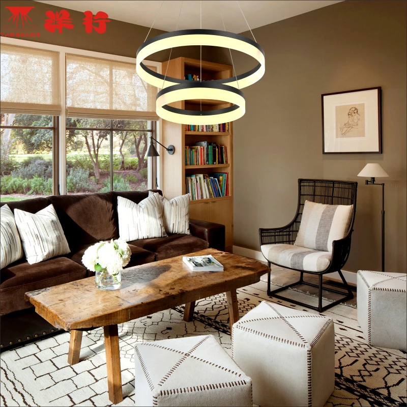 

Circel Rings modern led pendant lights for dining living room acrylic cerchio anello lampadario pendant lamp lamparas modernas