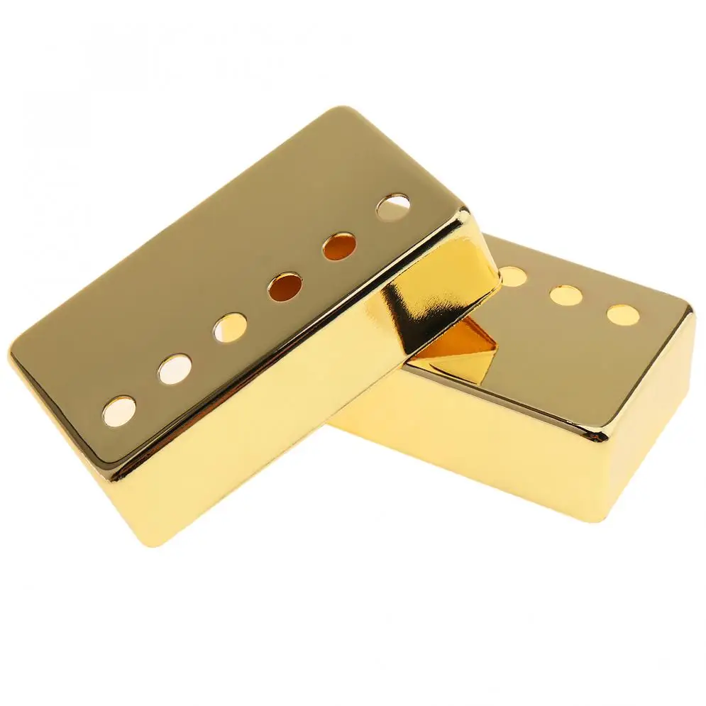 2pcs/set Metal Guitar Humbucker Pickup Cover 50 / 52mm for LP Guitar Black / Gold