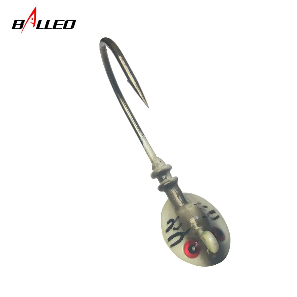 Balleo  6Pcs/lot 7g/10g14g18g21g Lead Head Hook Lure Hook Jig Head Fishing Tackle Fish Head Hooks  Fishing Accessories