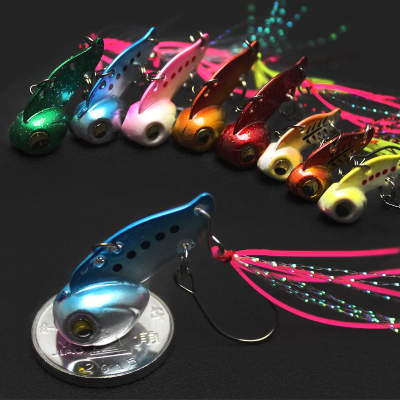1 Piece Sale New Arrival Mini vib Fishing Lure Lead Copper Metal Lures Hard Bait 3g/6g Artificial Freshwater Bait image 2