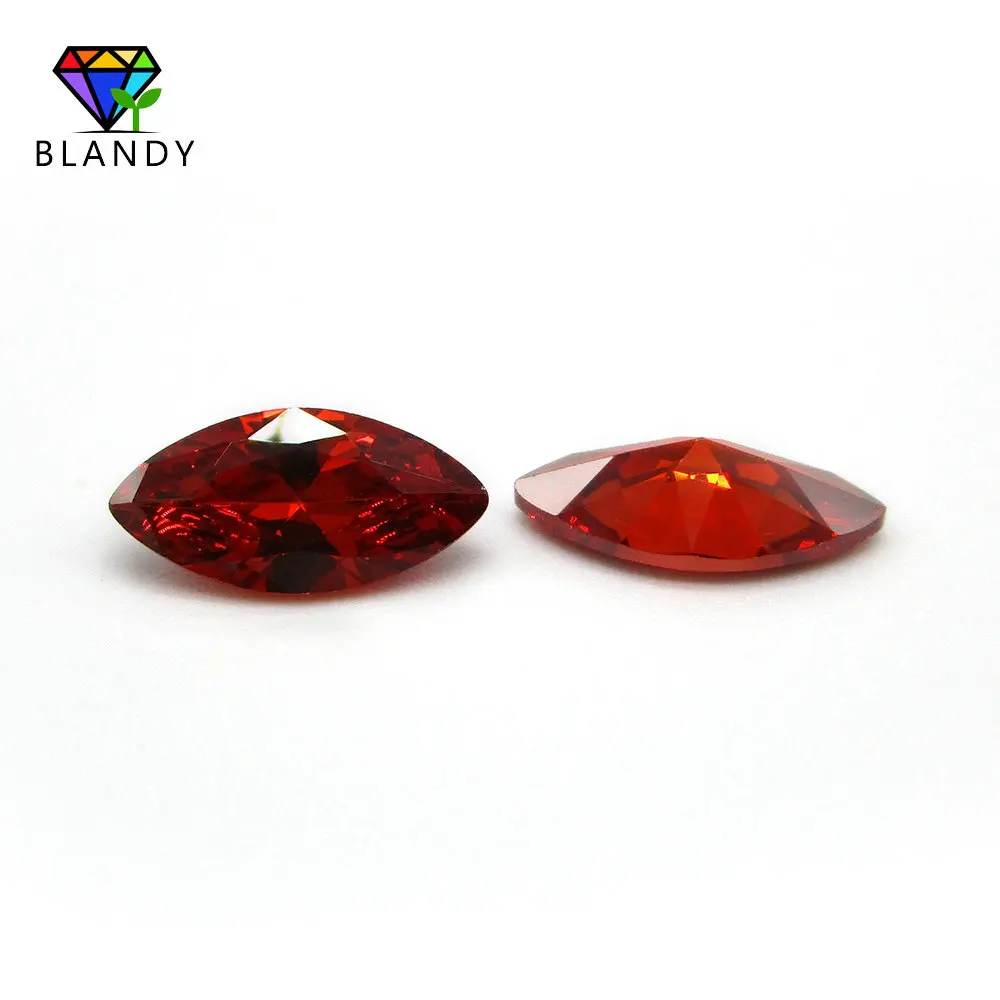 1.5x3~10x20mm Marquise Shape Garnet 5A Cubic Zirconia Stone Synthetic Gems CZ stone For Sale