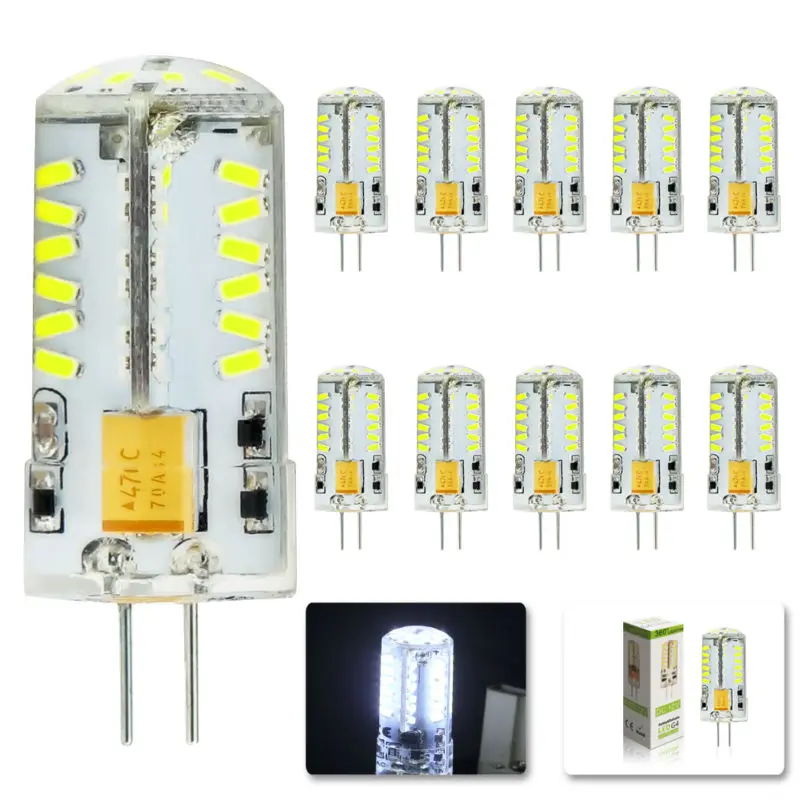 10Pcs/lot Cree Hot Sale 57LED lamp G4 corn Bulb AC DC12V 5W SMD 3014 LED light 360 degrees Beam Angle spotlight lamps bulb