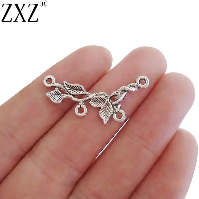 30pcs Tree Leaf Branch Chandelier Connector Charms for DIY Necklace Jewelry Making Findings