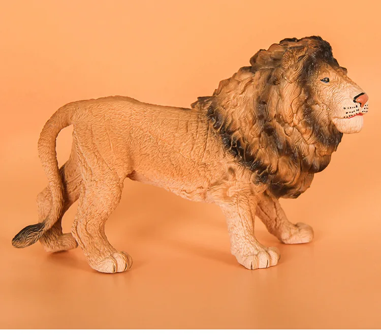 

simulation lion Static Plastic toy about 26x12x15cm lion model Environmental material Cognition model baby toy gift w0987