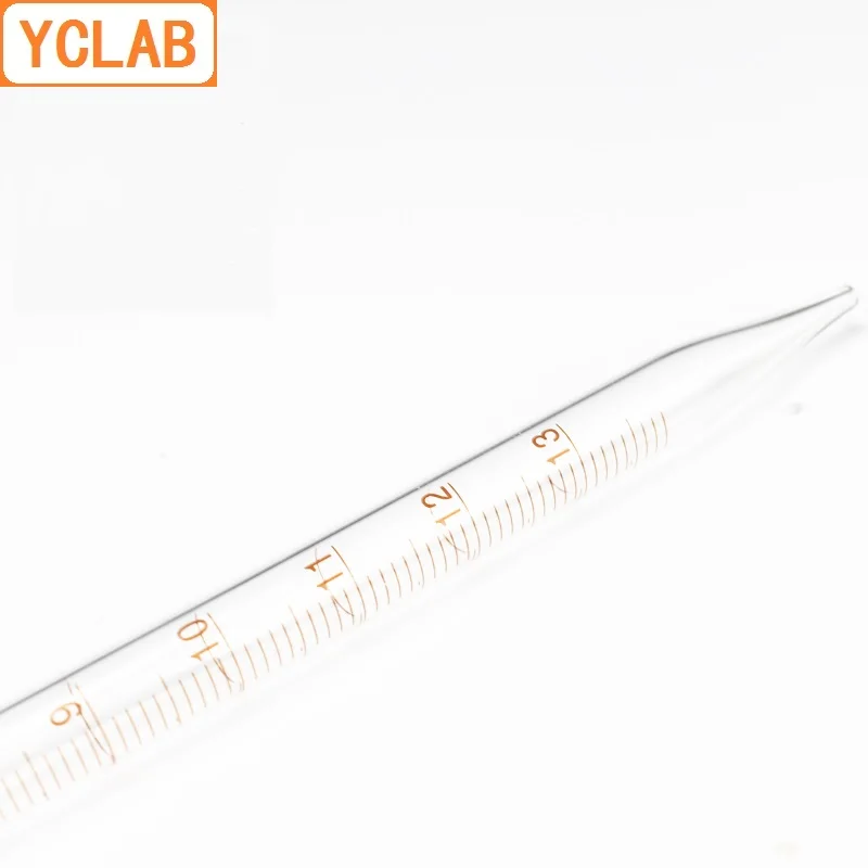 YCLAB 0.1/0.2/0.5/1/2/5/10mL Measuring Pipettes Glass Class A with Graduation Laboratory Chemistry Equipment