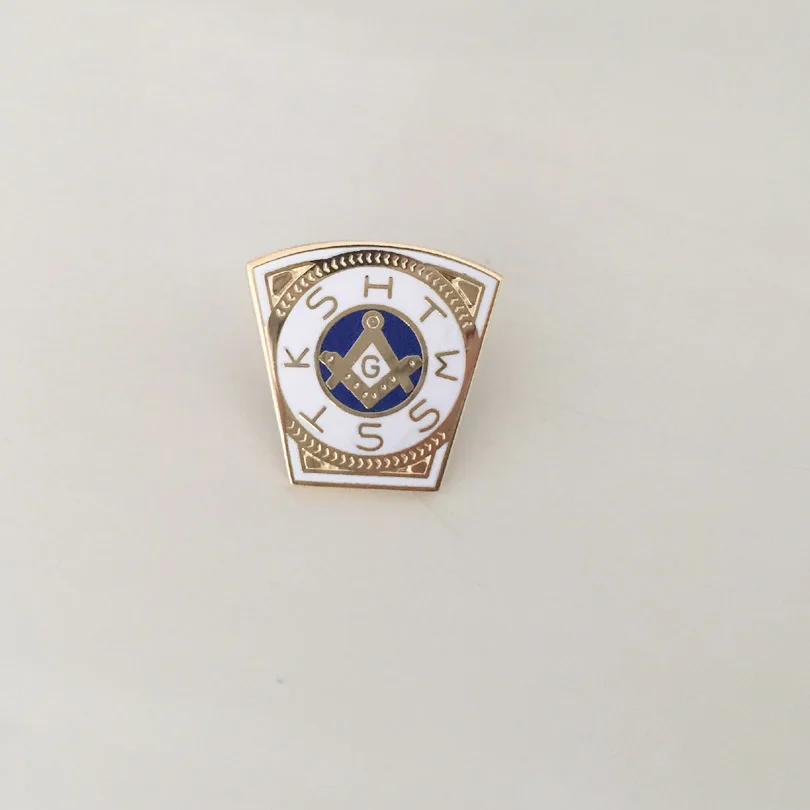 10pcs Wholesale Freemasonry Master Mason Royal Arch Freemason Lapel Pin Masonic Enamel Brooches and Pins Mark Keystone Badge