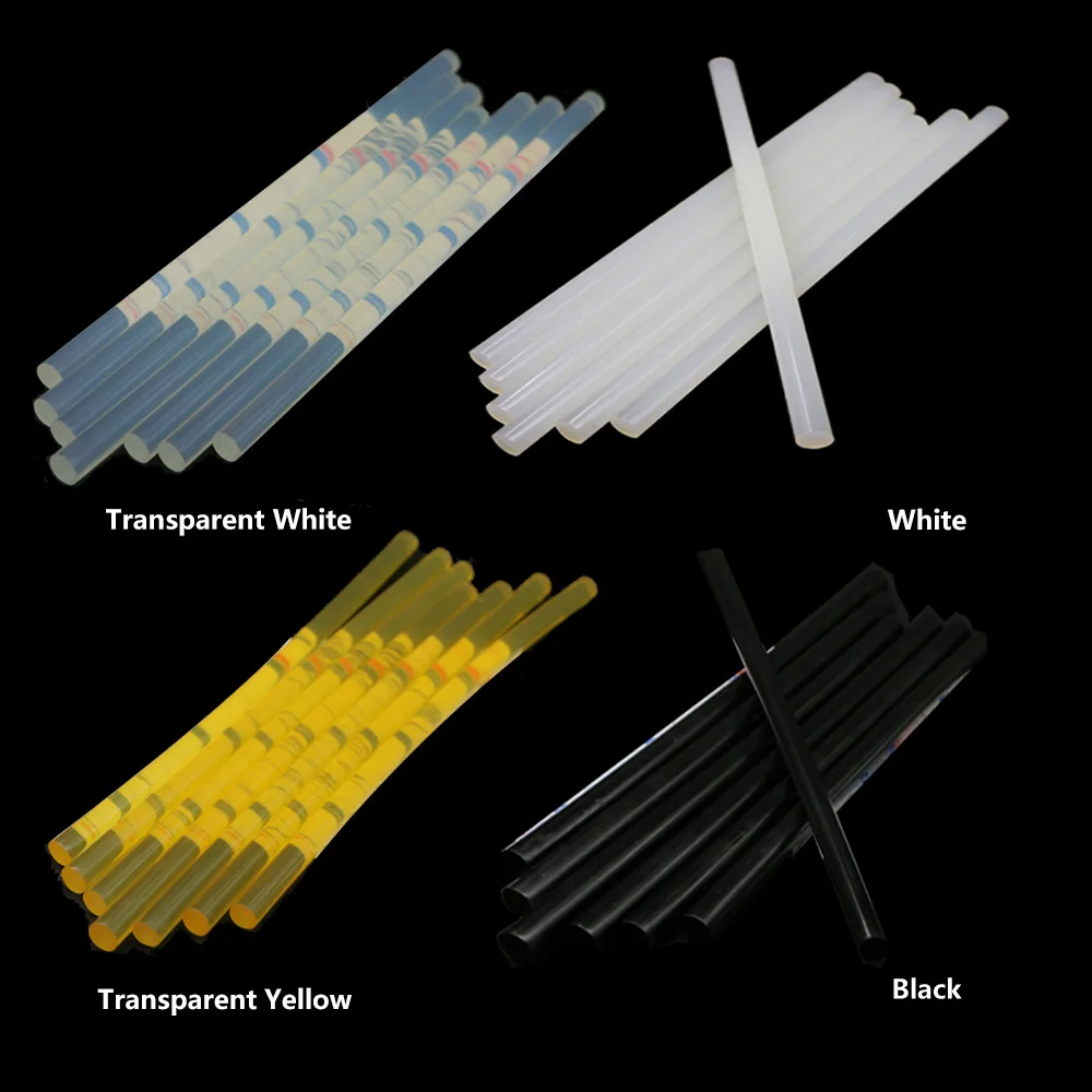 DEKO 10 pz Diametro 7mm Hot Melt Colla Stick Professionale Lunghezza 180mm Hot Melt Colla Stick Colla FAI DA TE pistola Spiedi Strumenti di Pasta